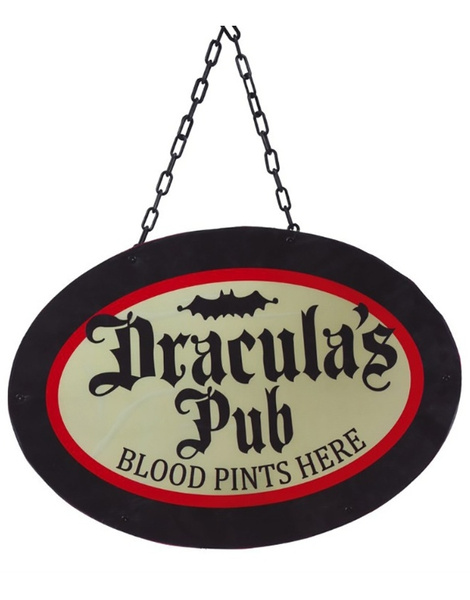 Letrero Draculas Pub 47x33cms leds