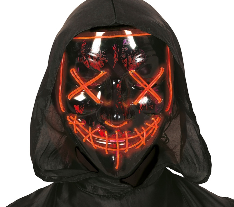 Máscara negra luz Led col. surtidos