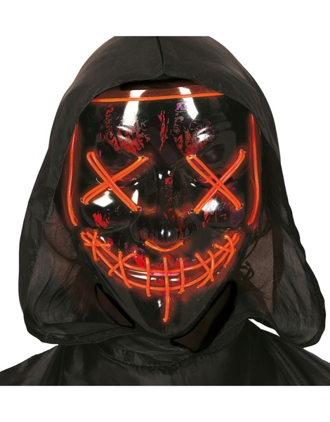 Máscara negra luz Led col. surtidos