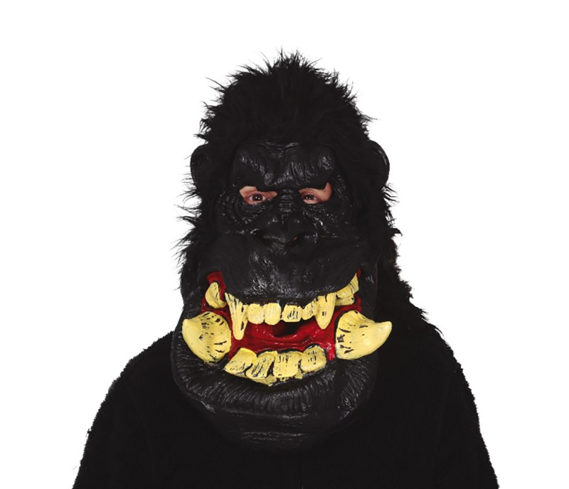 Máscara gigante gorila con pelo látex