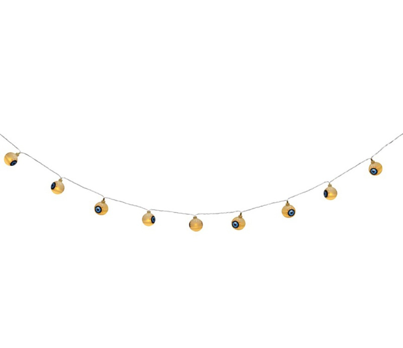 Guirnalda 10 ojos led con pilas 160 cms.