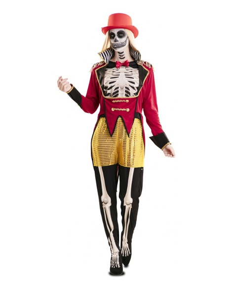 guía Cita receta Disfraz Domadora Esqueleto Adulta