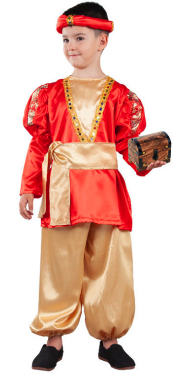Traje de paje rojo infantil