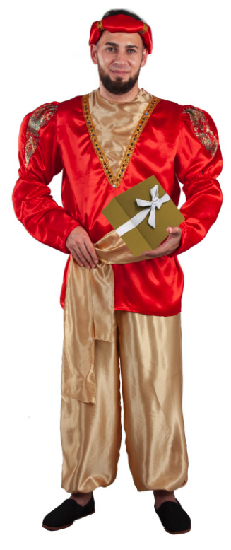 Traje paje Rojo adulto