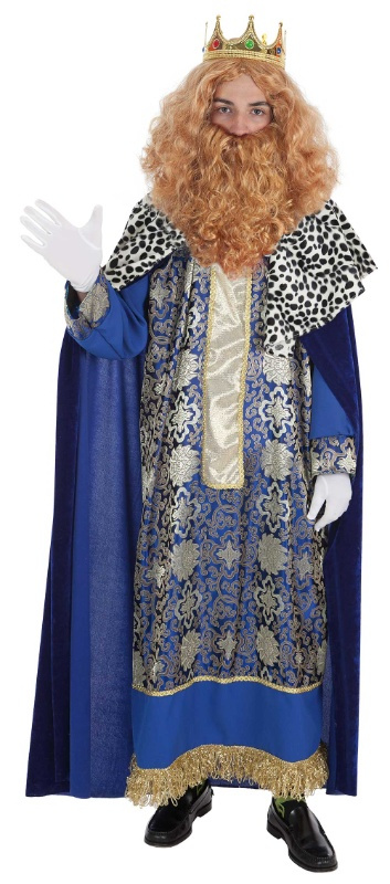 Disfraz Rey Mago azul adulto T.M/L