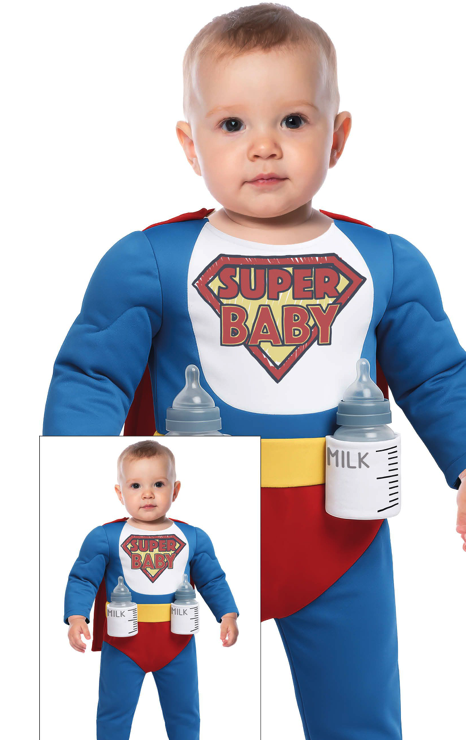 Disfraz Super Biberon Man para bebés