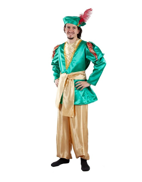 Traje de paje verde adulto