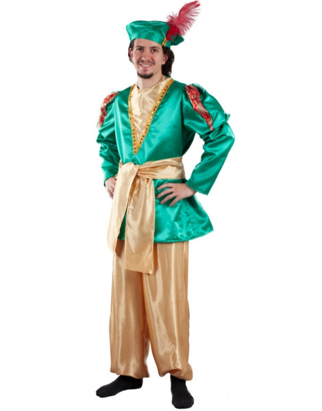 Traje paje verde adulto