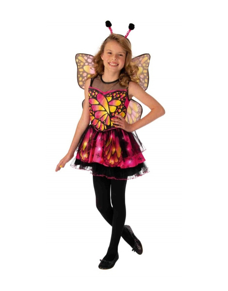 Disfraz Mariposa rosi con luz infantil