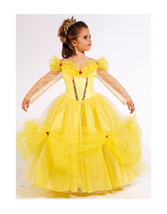 Disfraz De Princesa Bella Para Niña, Vestido Amarillo De Tutú De Princesa  Bella Y Bestia, Hermoso Y Esponjoso, Ropa De Cosplay Para Fiesta De |  :443