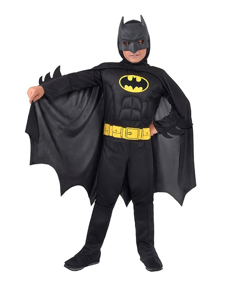 Prominente director desagüe Disfraz Batman Musculoso Negro Infantil