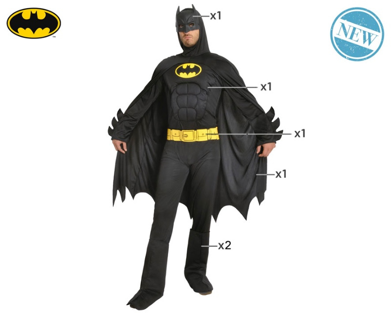 Disfraz Batman Musculoso Negro Adulto