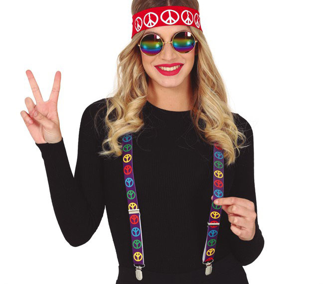 Conjunto Hippie: Gafas+tirantes+cinta