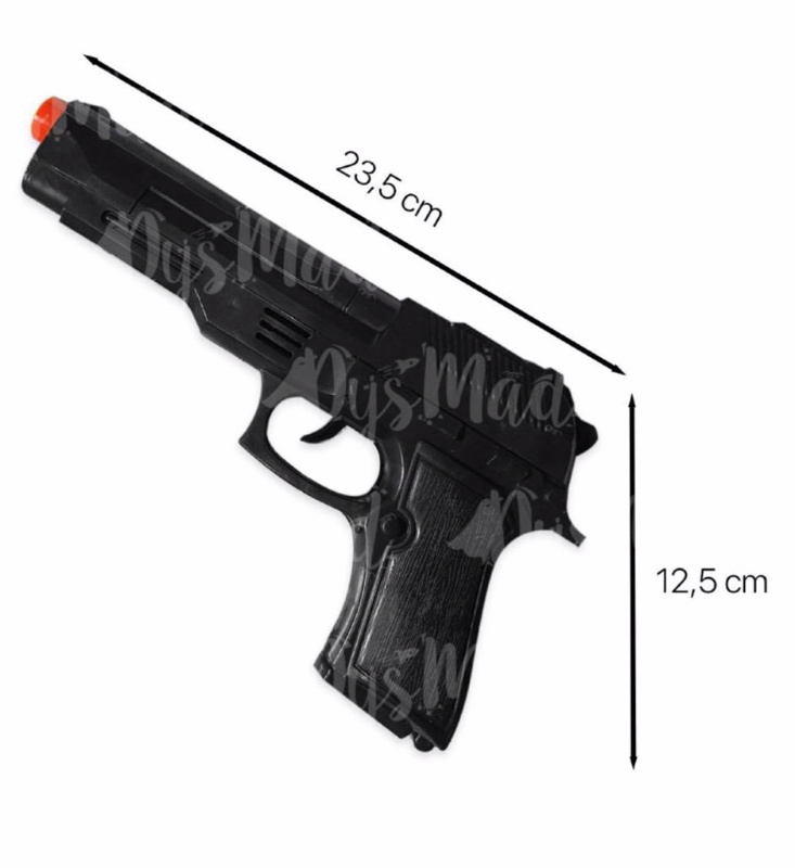 Pistola negra 24 cms.