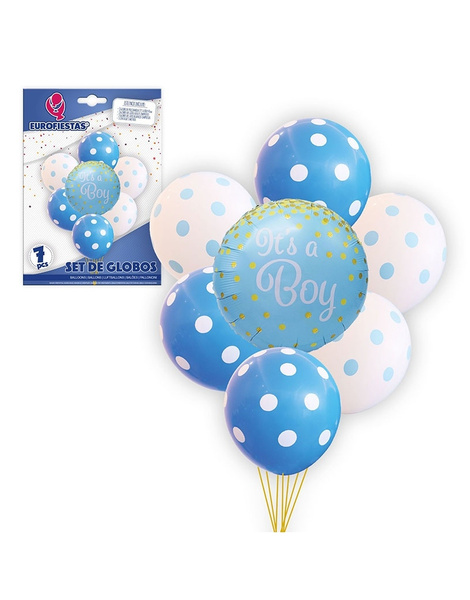 Set Globos poliamida 7 piezas It´s a Boy