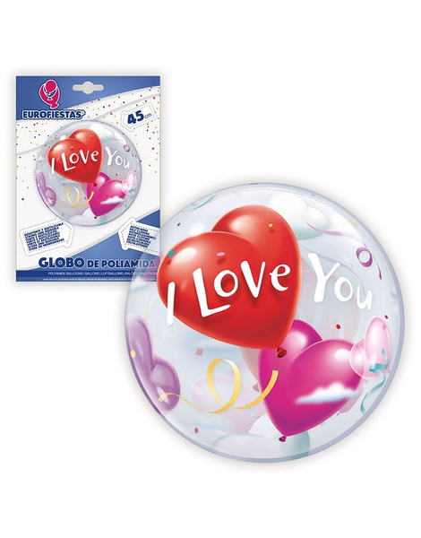 Globo trans.Corazón I Love You 45cms