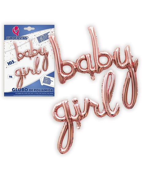 Globo poliamida letras Baby Girl 200cms.