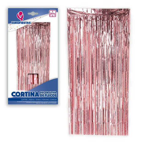 Cortina flecos 2x1M.puntitos colores