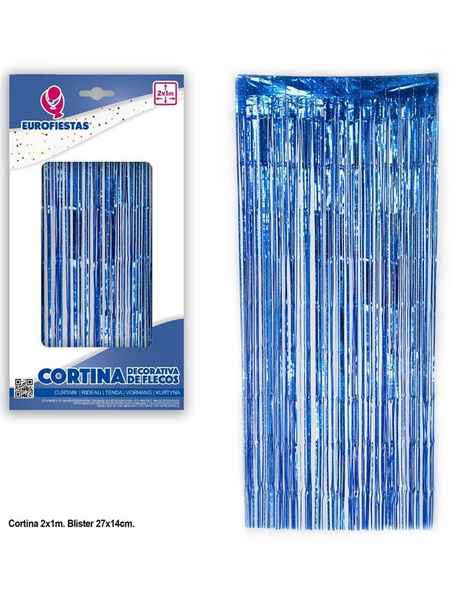 Cortina flecos 2x1M. Estrellas colores