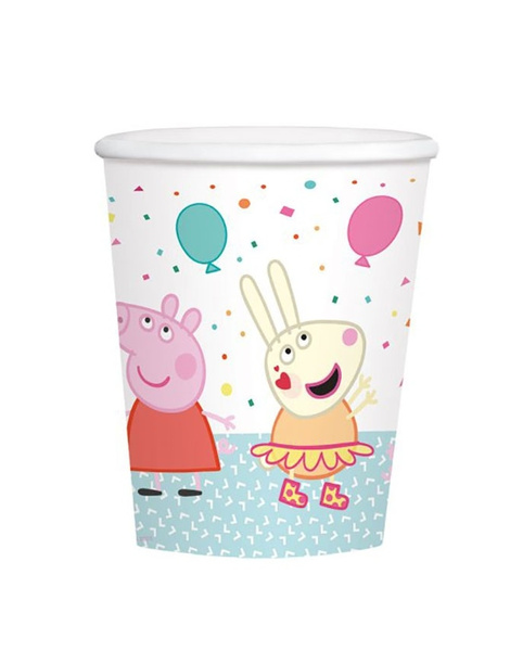 8 Vasos Peppa Pig  250 ML. desechables