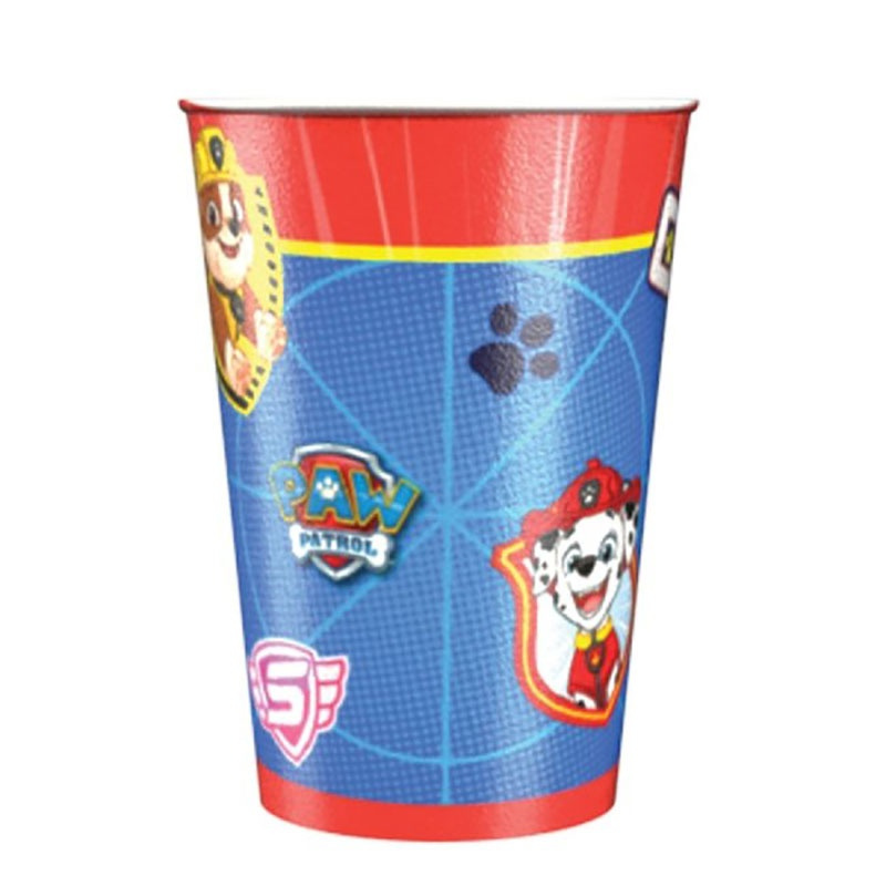 8 Vasos Patrulla canina 250ml. desech.