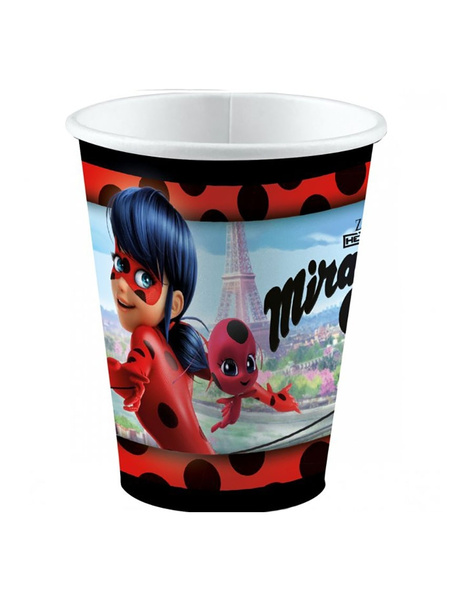 8 Vasos Ladybug 25cl. desechables