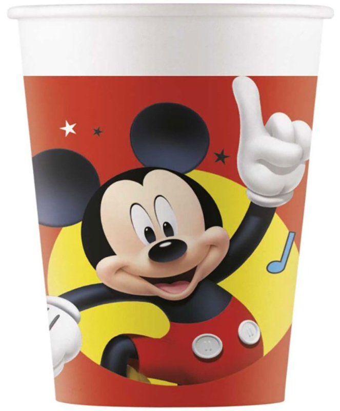 8 Vasos Mickey 200ml.desechables