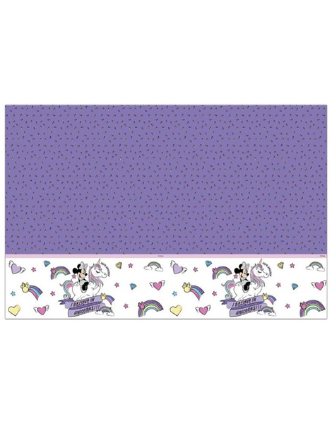 Mantel Minnie Unicornio 120x180cms plast