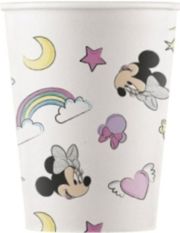 8 Vasos Minnie Unicornio 200 ML. desech.