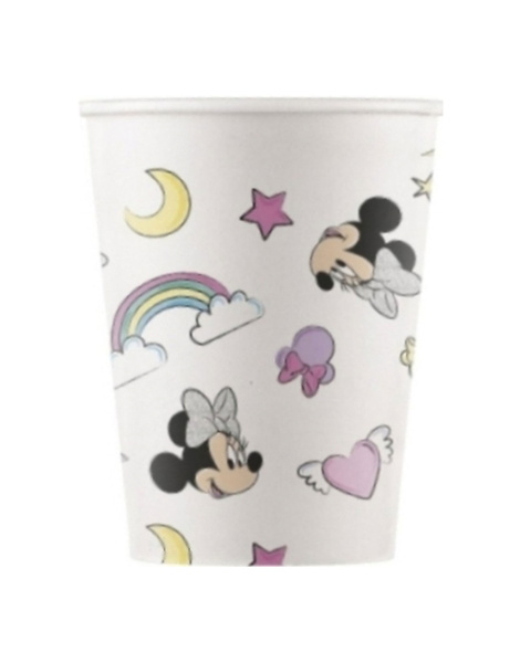 8 Vasos Minnie Unicornio 200 ML. desech.