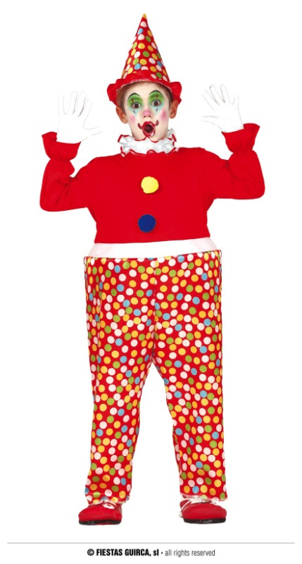 Disfraz Payaso rojo lunares oferta