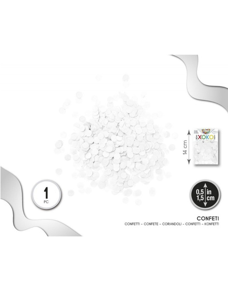 Confetti  Blanco 1.5 cms.