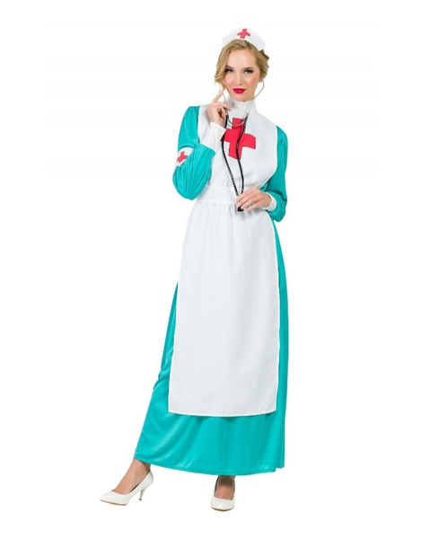Disfraz Enfermera verde mujer