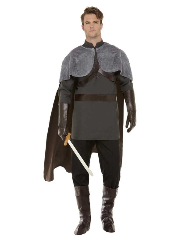 Disfraz Señor medieval lujo gris adulto