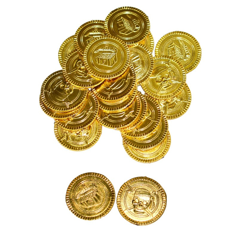 Monedas pirata dorada 30 uds.