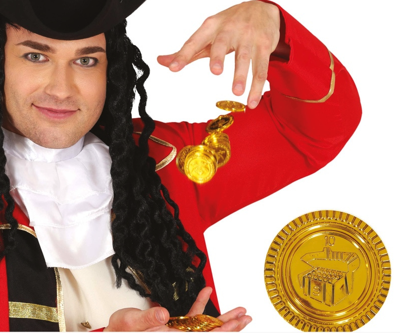 Monedas pirata dorada 25 uds.
