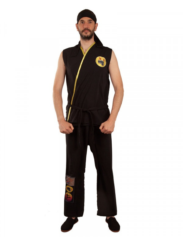 Disfraz Karateka negro adulto