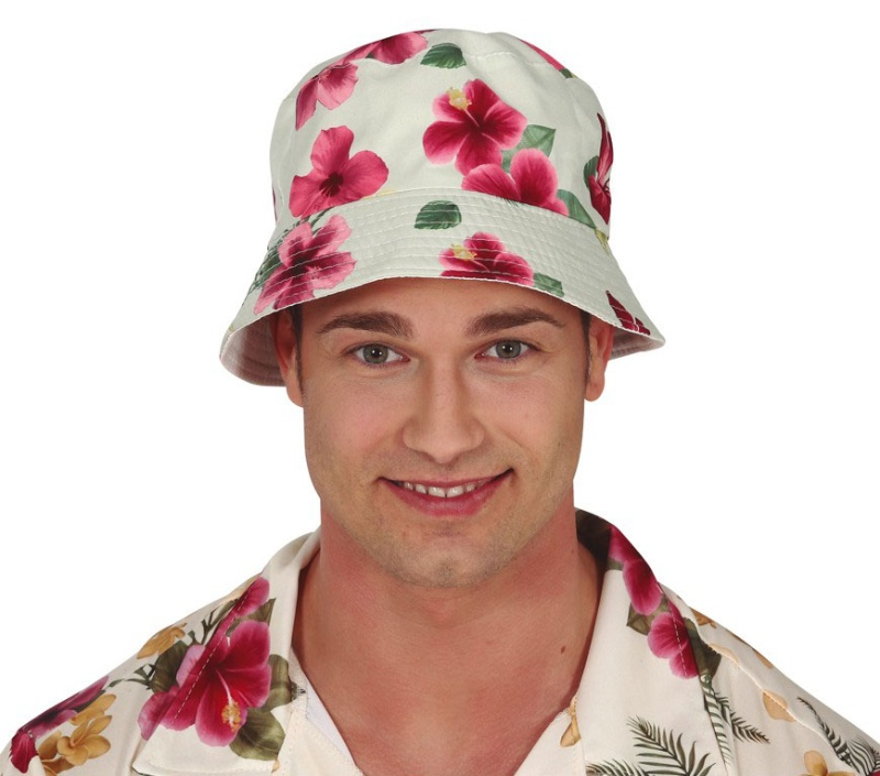 Gorro Hawaiano flores T.unica