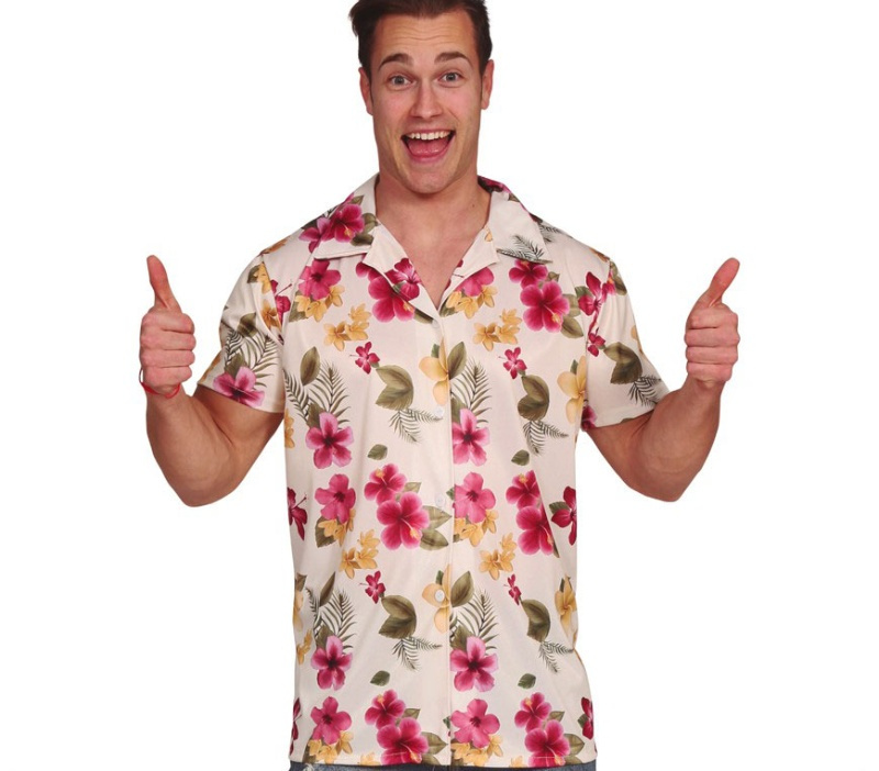 Camisa Hawaiana flores adulto