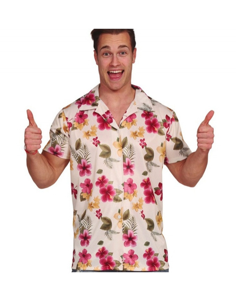 Camisa Hawaiana flores adulto