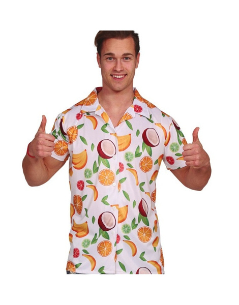 Camisa Hawaiana frutas adulto
