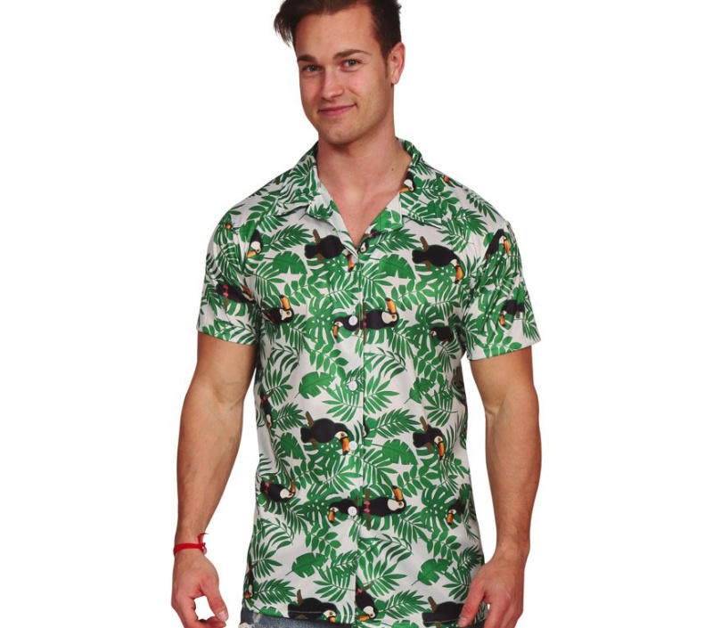 Camisa Hawaiana palmeras adulto