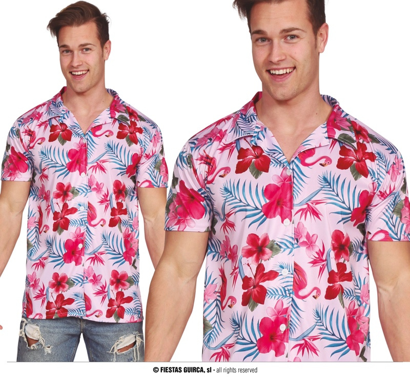 Camisa hawaiana flamencos deals