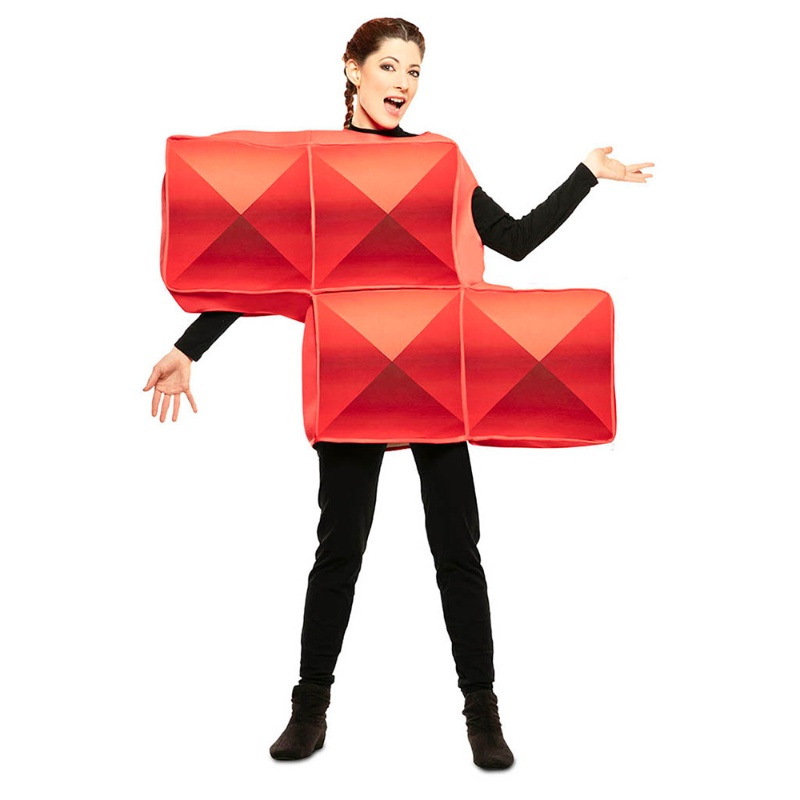 Disfraz de Tetris rojo Z adulto