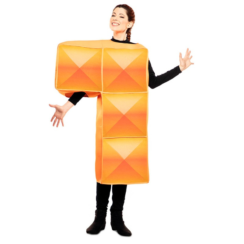 Disfraz de Tetris  naranja L  adulto