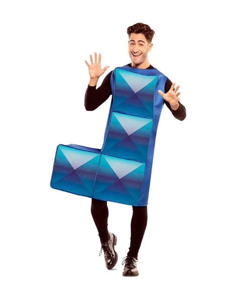 Disfraz de Tetris azul J  adulto