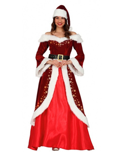 Disfraz Mama Noel traje largo para mujer