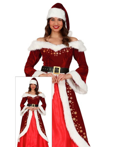 Disfraz Mama Noel traje largo mujer