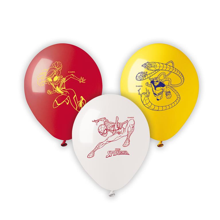 10 Globos Spiderman látex 28cms