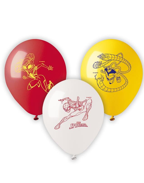10 Globos Spiderman látex 28cms
